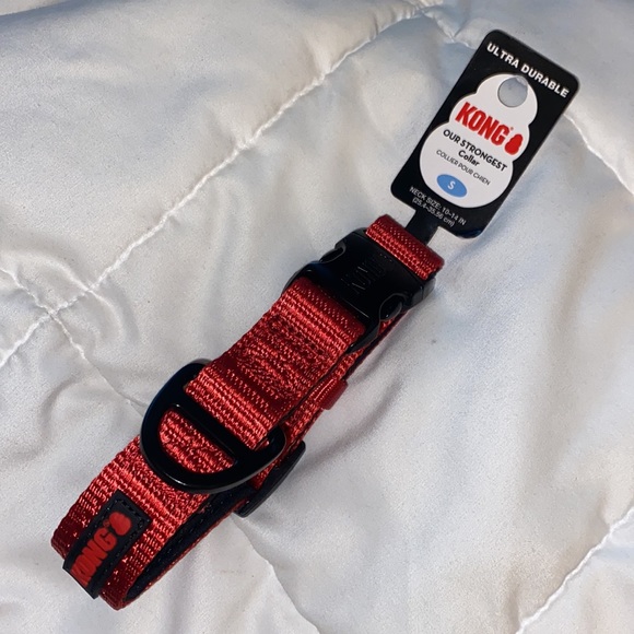 🐶 KONG® S Red Chew Resistant Dog Collar Ultra Durable Pet Pets Leash Dogs NWT - Picture 6 of 9